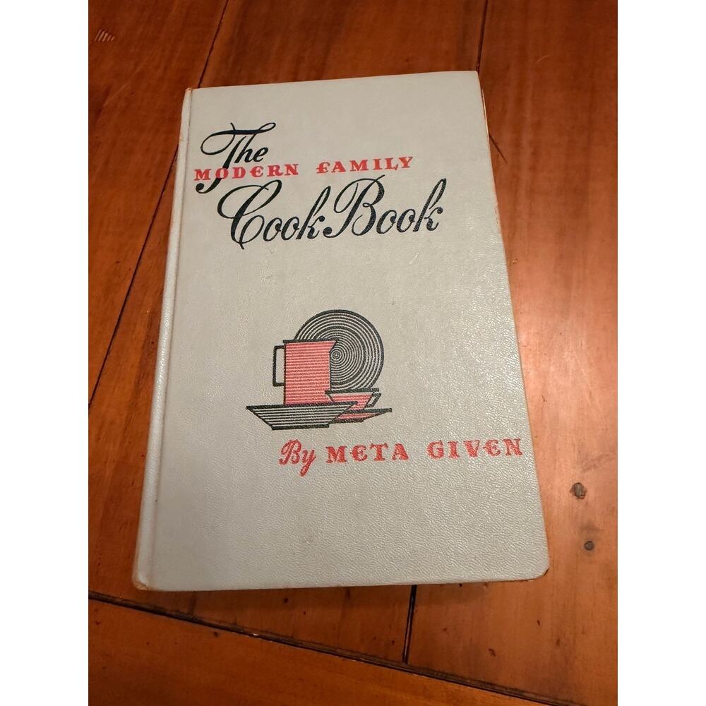 Vtg 1953 Modern Family Cook Book Meta Given Hardcover Handwritten Recipes